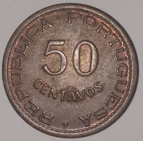 1957 - 50 CENTAVOS COIN - MOZAMBIQUE - (Bronze)
